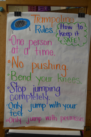 Trampoline rules for classroom