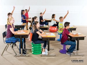 classroom utilizing active seating