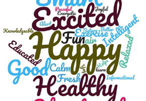Positive Feelings Word Cloud