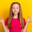 teen girl doing yoga pose